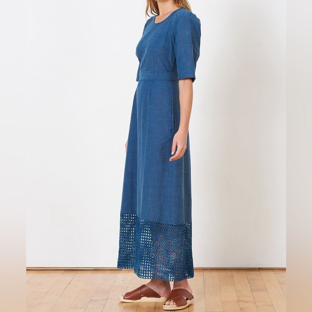 Caron Callahan Mattie dress indigo pique size S / M